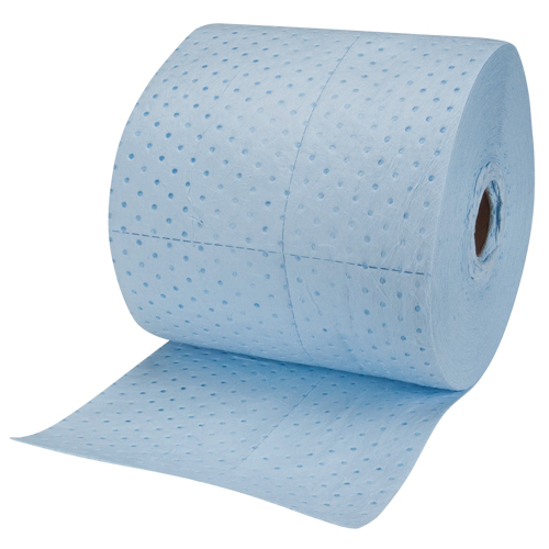 Premium Blue Bonded Sorbent Pads, Heavyweight, 150' L x 15" W, 25 gal. Absorbancy Sécurité Médic