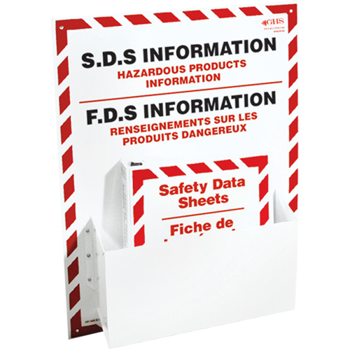 Safety Data Sheet Information Stations, English & French, Binders Included Sécurité Médic