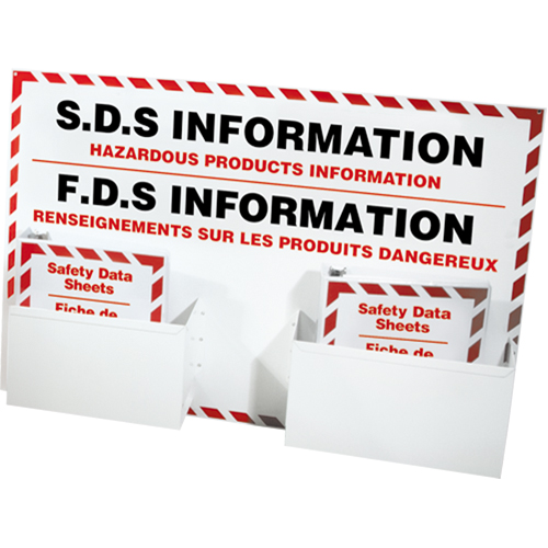 Safety Data Sheet Information Stations, English & French, Binders Included Sécurité Médic