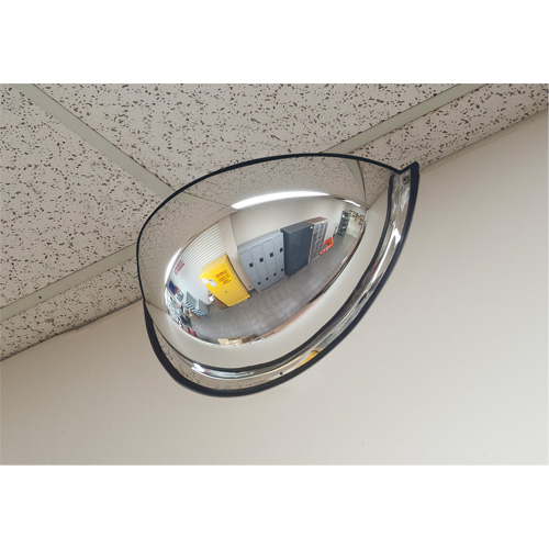Miroir en d&ocirc;me 180°, Demi-d&ocirc;me, Dessus ouvert, Diam&egrave;tre 20" Sécurité Médic