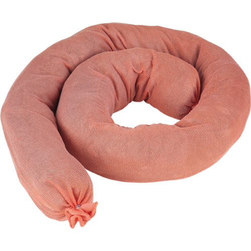 Remblais tubulaires absorbants, Mati&egrave;res dangereuses, Absorption 40 gal., 3" la x 4' lo, Pqt de 25 Sécurité Médic