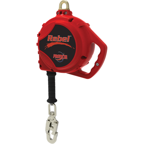 Rebel Self-Retracting Lifeline, 20', Galvanized Steel, Swivel Sécurité Médic