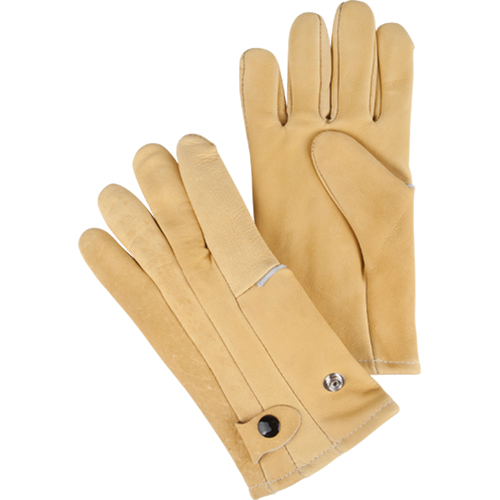 Gants de style conducteur, Grand, Paume en Cuir fleur de vache, Molleton Sécurité Médic
