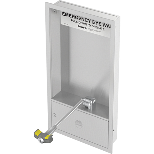 Poste de douche oculaire, Installation Montage mural, Bol Acier inoxydable Sécurité Médic