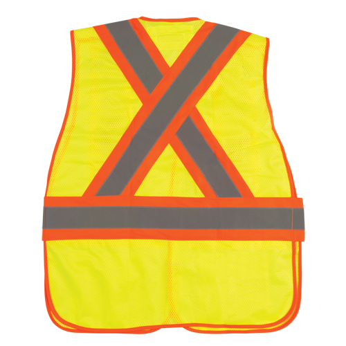 CSA Compliant High Visibility Surveyor Vest, High Visibility Lime-Yellow, 2X-Large, Polyester Sécurité Médic