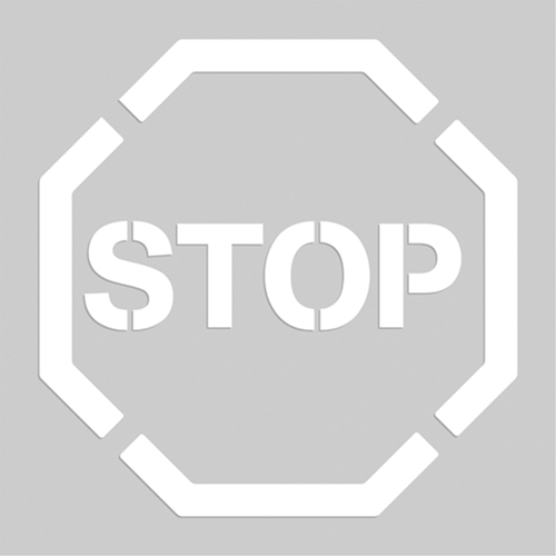 Floor Marking Stencils - Stop, Pictogram, 20" x 20" Sécurité Médic