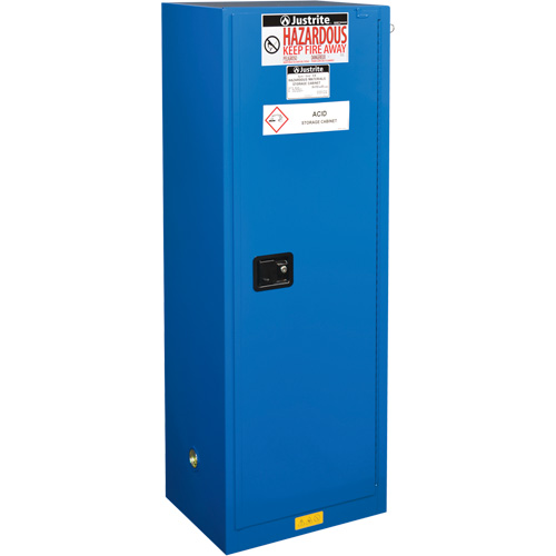 Sure-Grip&reg; Ex Hazardous Material Slimline Safety Cabinets, 22 gal., 23.25" x 65" x 18" Sécurité Médic