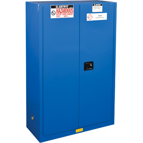ChemCor&reg; Lined Hazardous Material Safety Cabinets, 45 gal., 43" x 65" x 18" Sécurité Médic