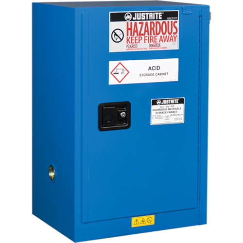 ChemCor&reg; Lined Hazardous Material Compac Safety Cabinets, 12 gal., 23.25" x 35" x 18" Sécurité Médic