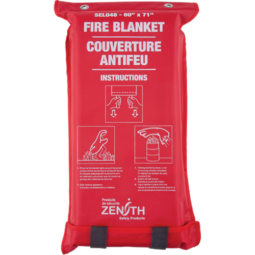 Couverture anti-feu, Fibre de verre, 60"la x 71"lo Sécurité Médic