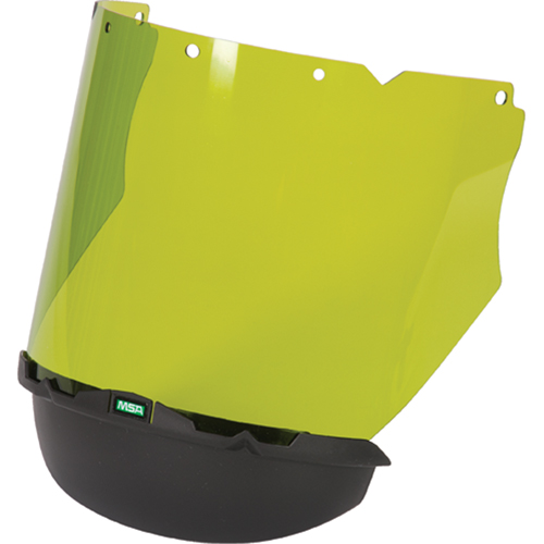 V-Gard&reg; Visor with Chin Protector for Arc Flash Application, Polycarbonate, Green Tint Sécurité Médic
