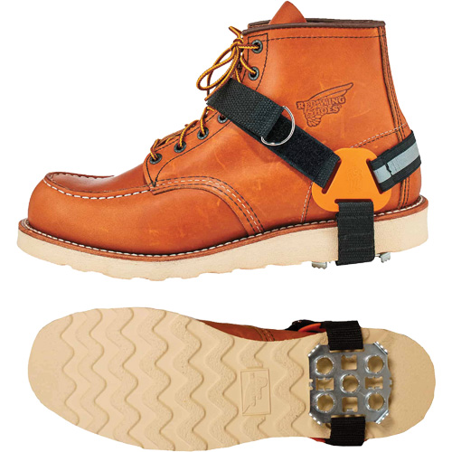 Crampons &agrave; glace de talon TREX 6315, Acier, Traction Plaque, Grand/Moyen Sécurité Médic