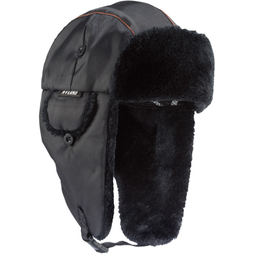 Chapeau de trappeur classique N-Ferno 6802, Doublure en Fourrure synth&eacute;tique, Moyen/Petit, Noir Sécurité Médic