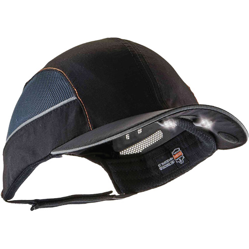 Casquette &agrave; bord long avec &eacute;clairage DEL Skullerz 8960, Noir Sécurité Médic