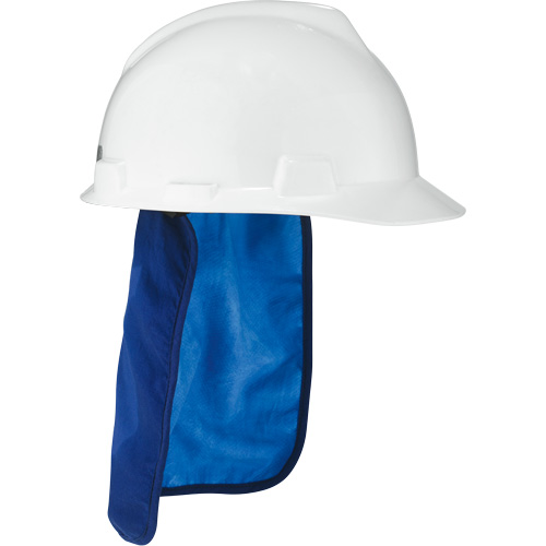Tampon et voile pour le cou refroidissants pour casque de s&eacute;curit&eacute; Chill-Its 6717CT, Bleu Sécurité Médic
