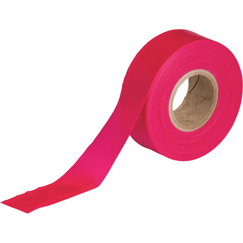 Ruban pour signalisation, 1,188" la x 150' lo, Rouge fluorescent Sécurité Médic