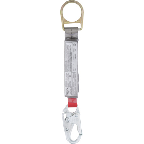 Corde antichoc PRO, 1,5', Point d'ancrage &agrave; Crochet mousqueton/Mousqueton, Crochet mousqueton aux jambes, Nylon Sécurité Médic