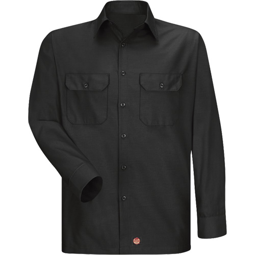 Long Sleeve Ripstop Shirt, Men's, 3X-Large, Black Sécurité Médic