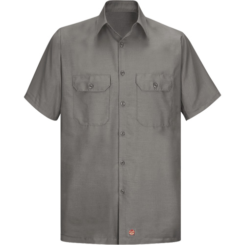 Short Sleeve Ripstop Shirt, Men's, Large (Tall), Grey Sécurité Médic