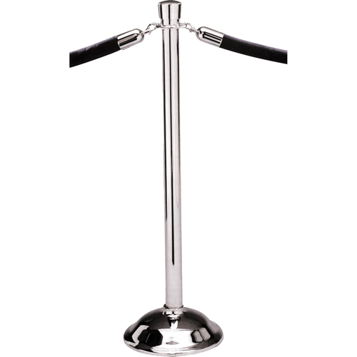 Portable Posts, 39" High, Polished Chrome Sécurité Médic
