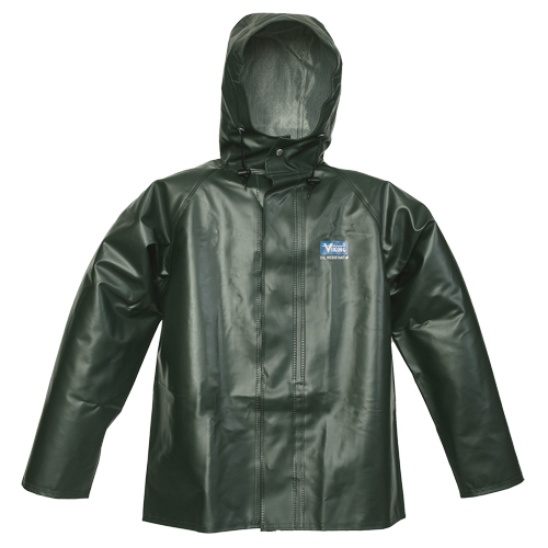 Manteau de pluie Journeyman r&eacute;sistant aux produits chimiques, 2T-Grand, Vert, Polyester/PVC Sécurité Médic