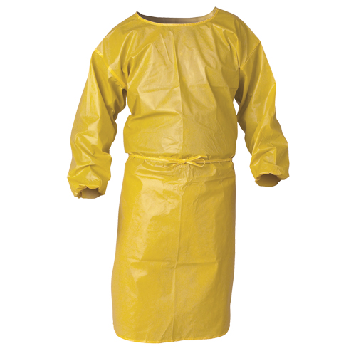 KleenGuard A70 Chemical Spray Protection Smock, Polypropylene, Yellow, 34" W x 44" L Sécurité Médic