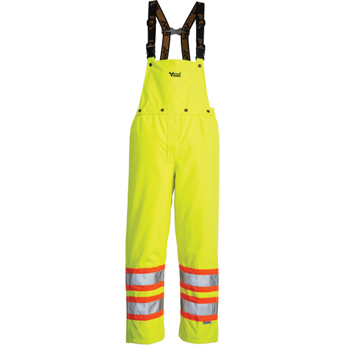 Pantalon de s&eacute;curit&eacute; Journeyman d&eacute;tachable &agrave; bavette, Polyester, Petit, Jaune lime haute visibilit&eacute; Sécurité Médic