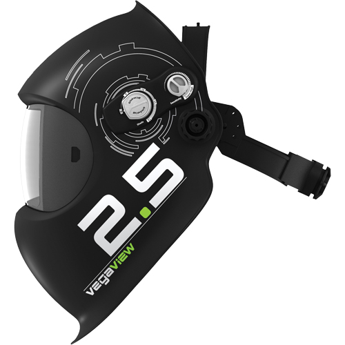 vegaview2.5 Welding Helmets, 3.94" L x 1.97" W View Area, 2.5/8 - 12 Shade Range, Black Sécurité Médic