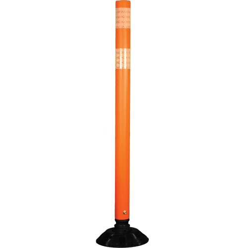 Impact Resistant Delineator, 48" H, Orange Sécurité Médic