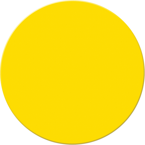 Marqueurs all&eacute;g&eacute;e/5S Armor Stripe, Cercle, 6" lo x 6" la, Jaune, Plastique Sécurité Médic