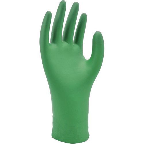 Gants biod&eacute;gradables 6110PF, T-petit, Nitrile, 4 mils, Sans poudre, Vert Sécurité Médic