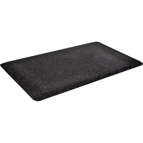 Tapis antimicrobiens WD Foodmaster, Lisse, 2' x 3' x 9/16", Noir, Mousse de vinyle Sécurité Médic