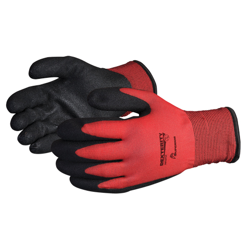 Gants doubl&eacute;s pour l'hiver Dexterity, 8/Moyen, R&ecirc;vetement PVC, Calibre 15, Enveloppe en Nylon Sécurité Médic