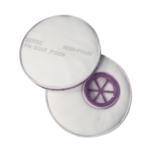 Filtre pour respirateur Diskit, Filtre contre les particules avec suppresion de vapeurs nuisibles, Vapeur organique/Filtre P100 Sécurité Médic