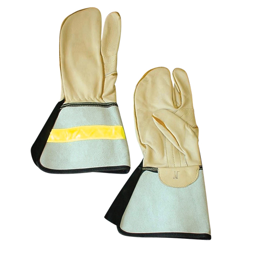 1 Finger Lineman's Glove, Medium, Grain Cowhide Palm Sécurité Médic