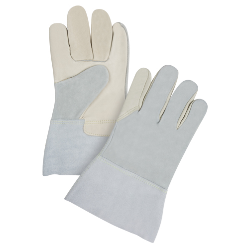 Gants de travail de premi&egrave;re qualit&eacute; &agrave; dos refendu, T-Grand, Paume en Cuir fleur de vache Sécurité Médic