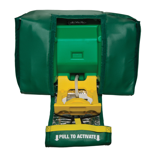 Douche oculaire portative, eau ti&egrave;de, Aliment&eacute; par gravit&eacute;, Capacit&eacute; 9 gal., Conformit&eacute; ANSI Z358.1 Sécurité Médic