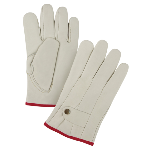 Gants de cordeur doubl&eacute;s pour l'hiver de premi&egrave;re qualit&eacute;, Petit, Paume Cuir fleur de vache, Doubleure Molleton Sécurité Médic