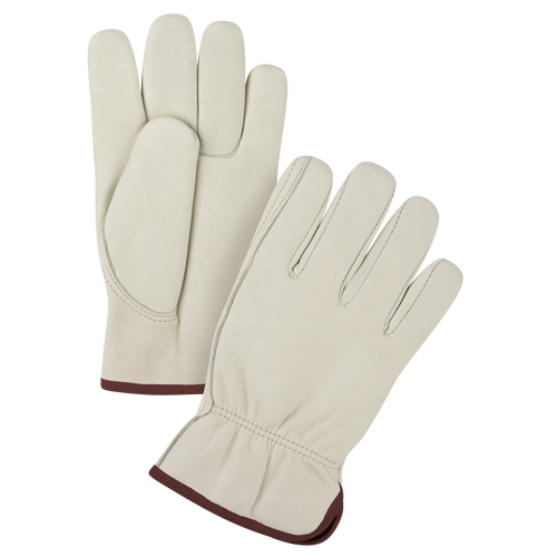 Premium Winter-Lined Driver's Gloves, Large, Grain Cowhide Palm, Fleece Inner Lining Sécurité Médic