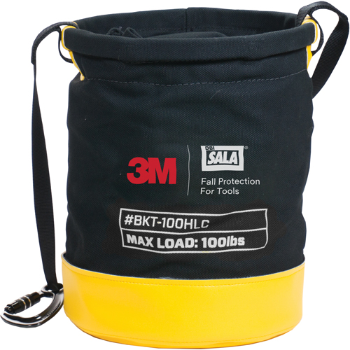 Tool Lifting Safe Bucket, Canvas, 12.5" Dia. x 15" H, 100 lbs. Load Rating Sécurité Médic