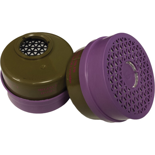Cartouche pour respirateur, Cartouche gaz/vapeur, Gaz multiples/Vapeur organique/Filtre P100 Sécurité Médic