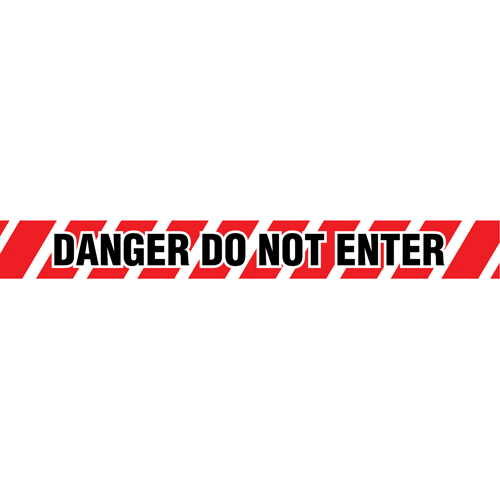 Barricade Tape, English, 3" W x 1000' L, 2 mils, Black on Red Sécurité Médic