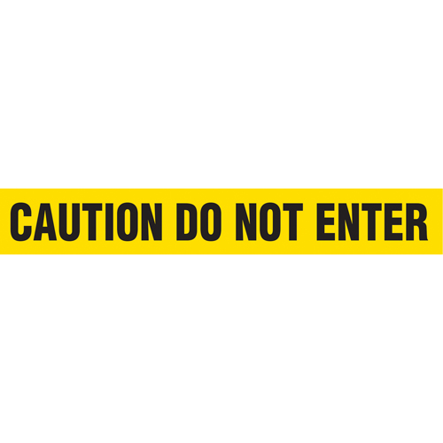 Barricade Tape, English, 3" W x 1000' L, 2 mils, Black on Yellow Sécurité Médic