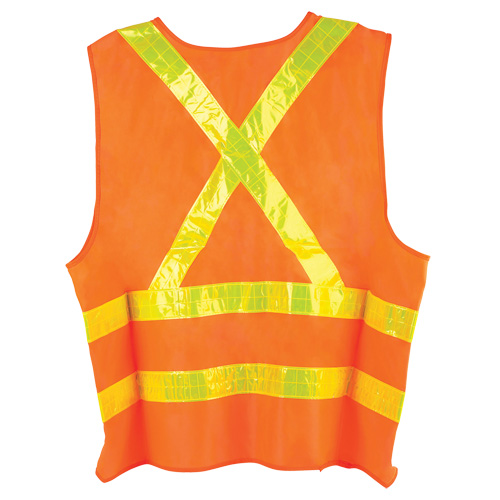 Dynamic Traffic Vest, High Visibility Orange, Large, Polyester Sécurité Médic