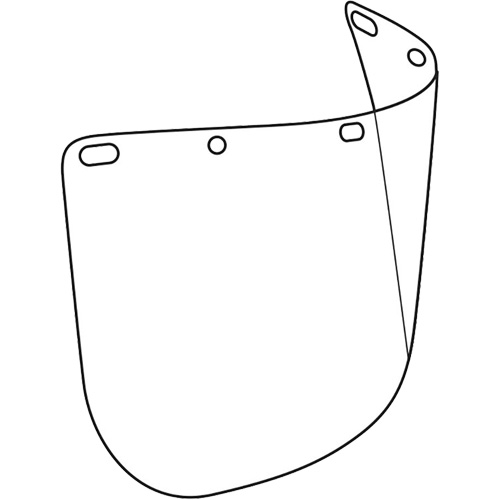 Dynamic Die Cut Faceshield Visor, Polycarbonate, Clear Tint Sécurité Médic