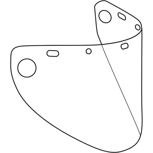 Dynamic Formed Faceshield, Copolyester/PETG, Clear Tint Sécurité Médic