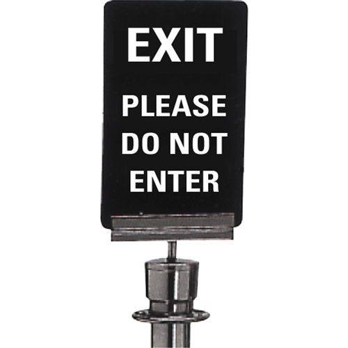 Enseigne de contr&ocirc;le des foules  Exit: Please Do Not Enter , 11" x 7", Plastique, Anglais Sécurité Médic