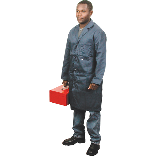 Shop Coats, Poly-Cotton, Size 42, Navy Blue Sécurité Médic