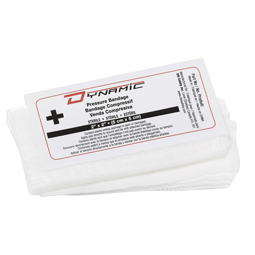 Dynamic Compress Bandages, 2" L x 2" W Sécurité Médic