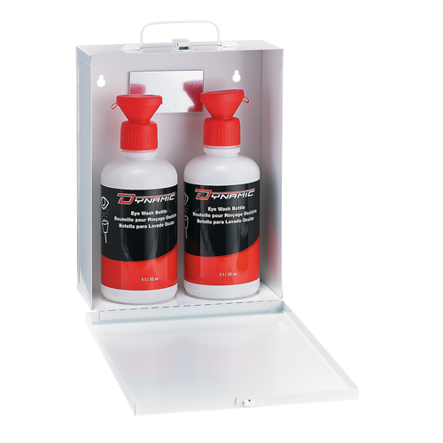 Dynamic Eyewash Station with Empty Bottles, Double Sécurité Médic